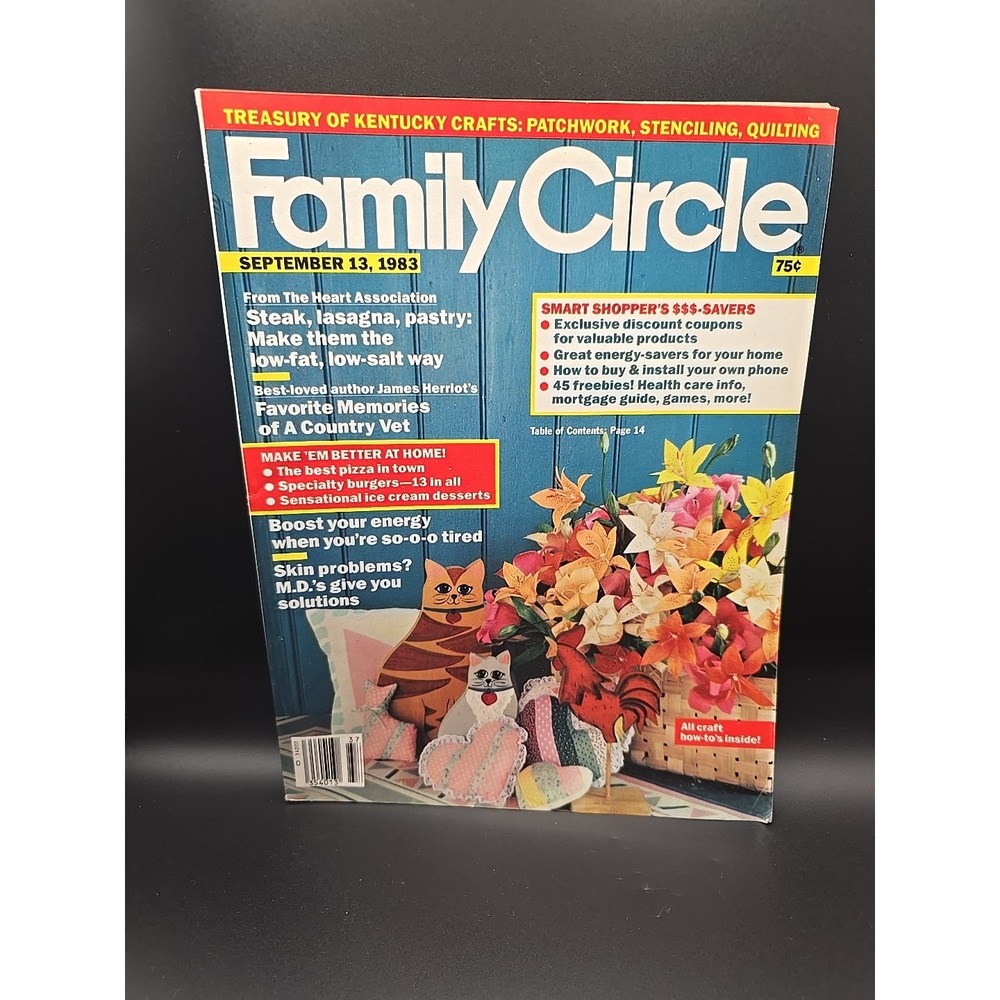 Family Circle Sept 13, 1983 vintage women's mag household hints recipes